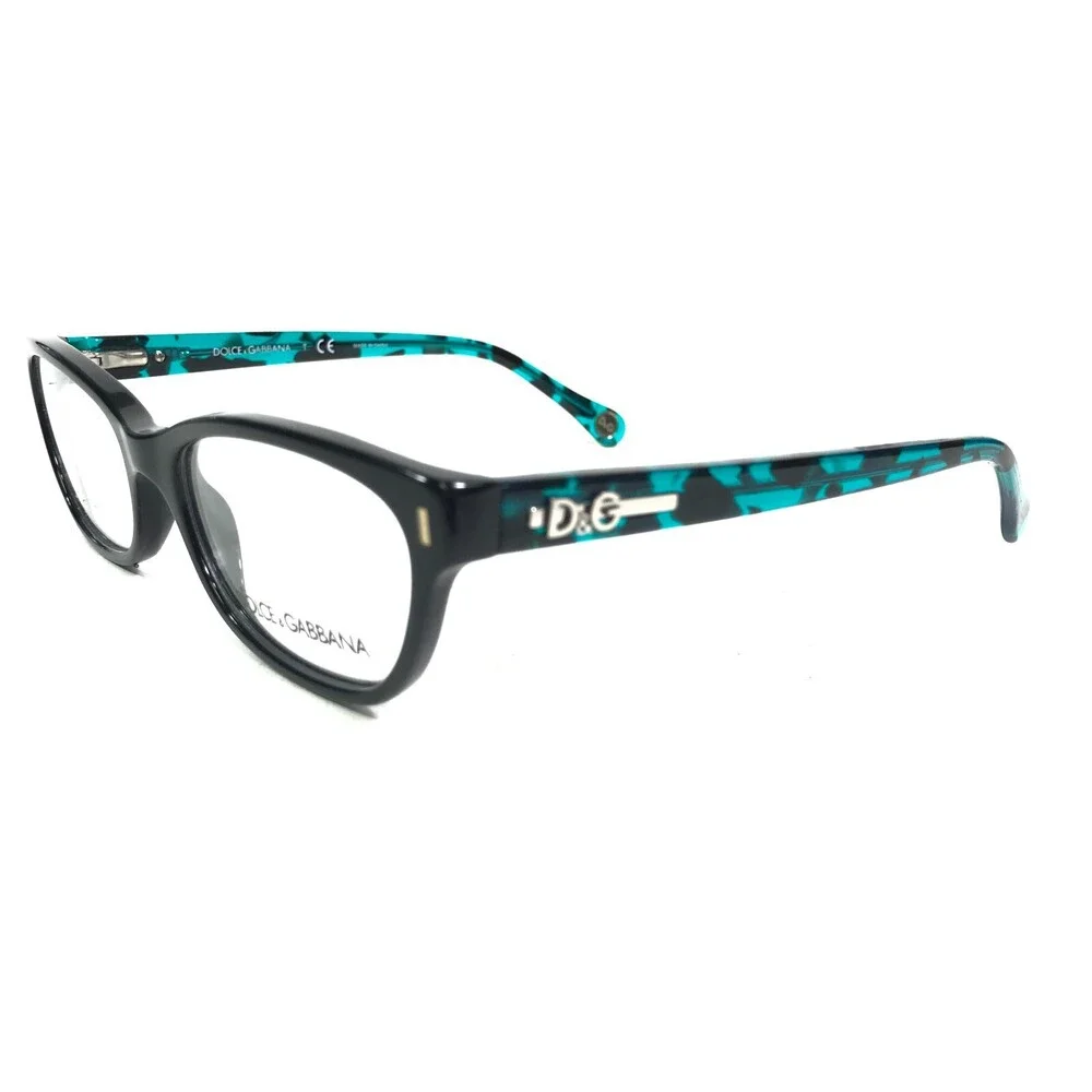 Dolce & Gabbana Petite Eyeglasses Frames DD1205 1826 Black Blue 50-17-135